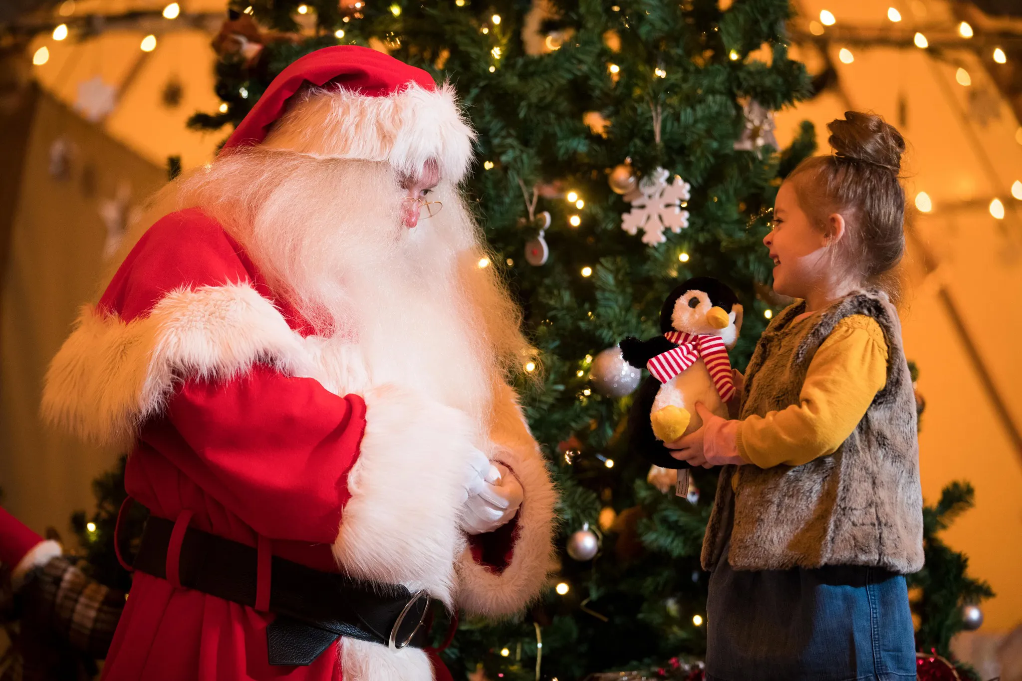 Santa and child