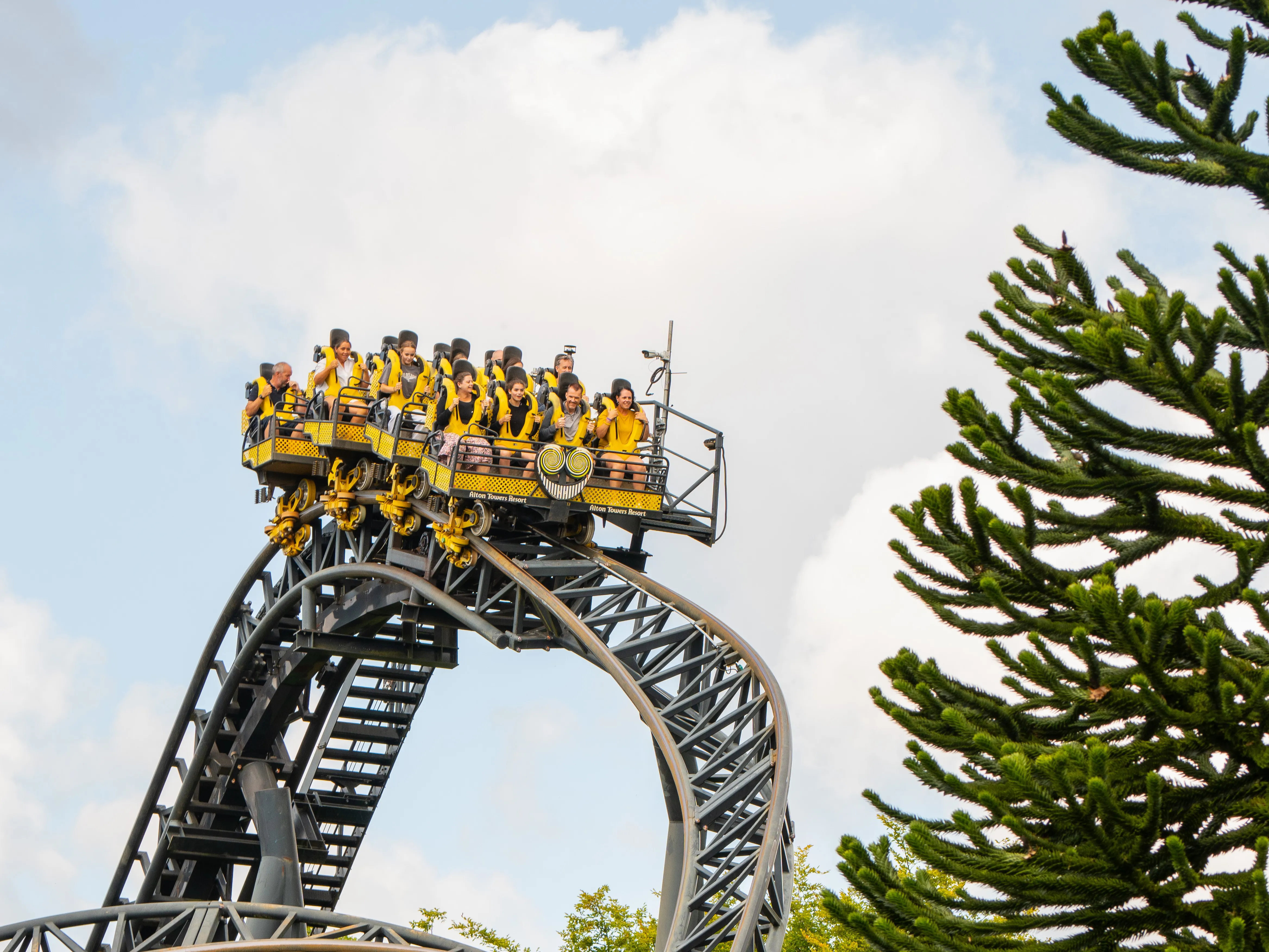 The Smiler drop at at Alton Towers Resort