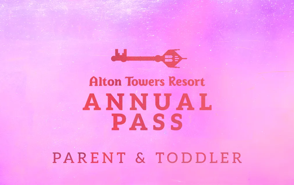 Pink Alton Towers Annual Pass for Parent & Toddler's